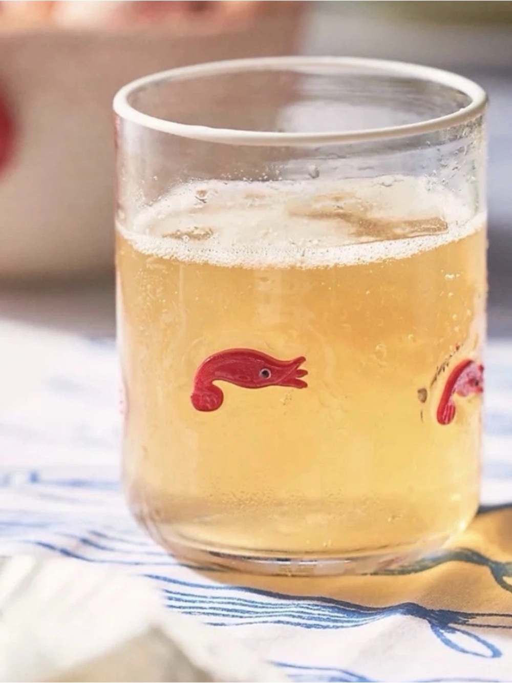 NEW RARE Anthropologie The Icon Juice Glass – Shrimp – Spring 2025 🦐